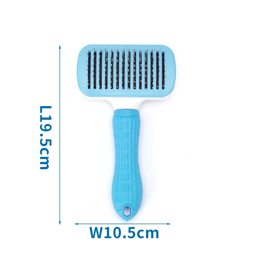 Nobleza - Brosse pour chiens et chats bleu 10,5 cm