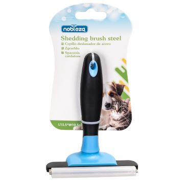 Nobleza - Brosse pour chiens et chats bleu 10,5 cm