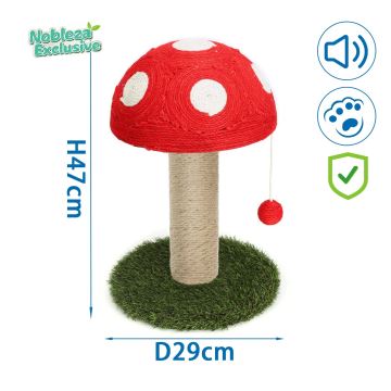 Nobleza - Griffoir pour chat 47x29cm champignon