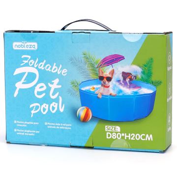 Nobleza - Piscine pliable pour chiens d. 0,8 m