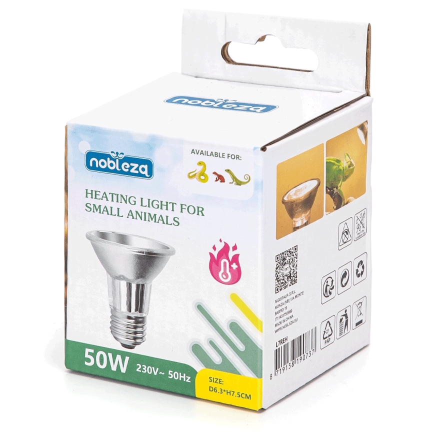 Nobleza - UVB Lamp voor terrarium E27/50W/230V