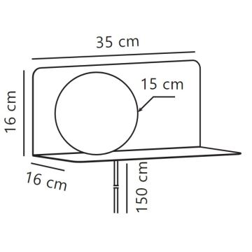 Nordlux - Applique murale avec étagère LILIBETH 1xE14/25W/230V blanc