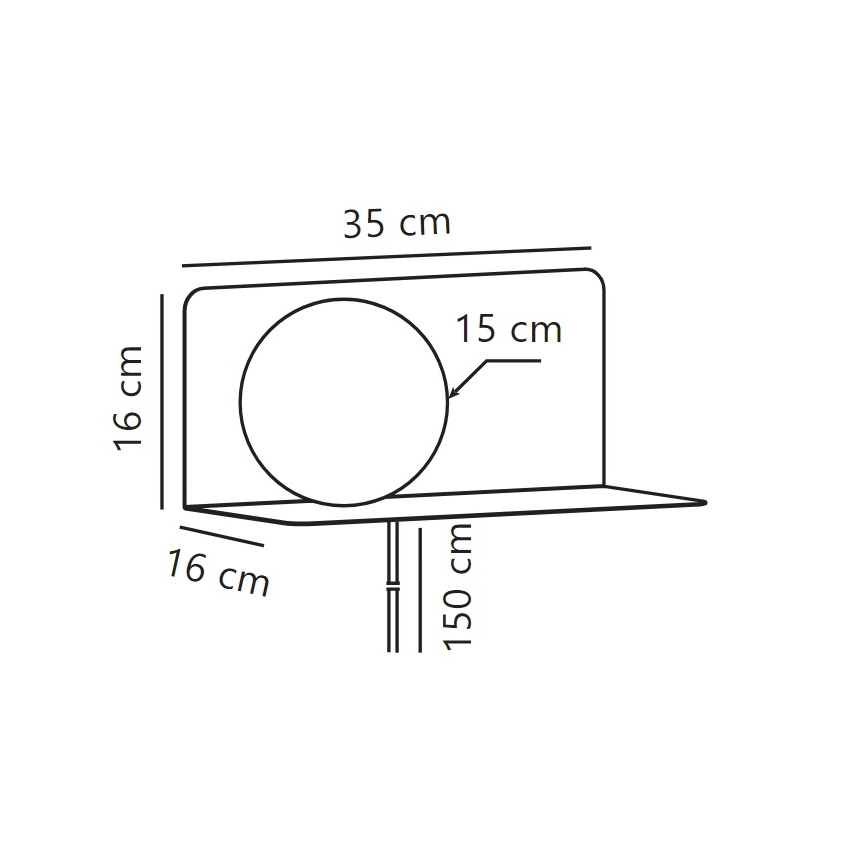 Nordlux - Applique murale avec étagère LILIBETH 1xE14/25W/230V bleu