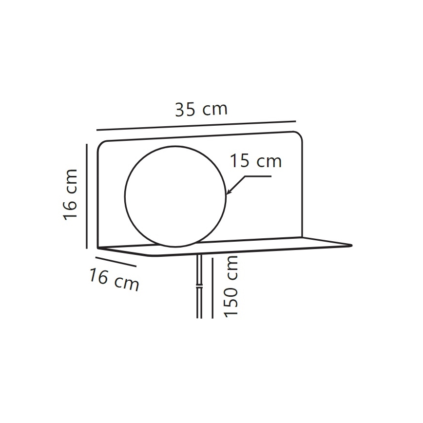 Nordlux - Applique murale avec étagère LILIBETH 1xE14/25W/230V marron