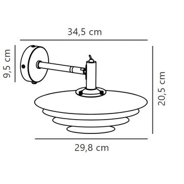 Nordlux - Applique murale BRETAGNE 1xG9/25W/230V anthracite