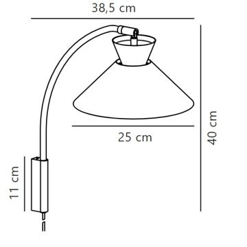 Nordlux - Applique murale DIAL 1xE27/40W/230V gris