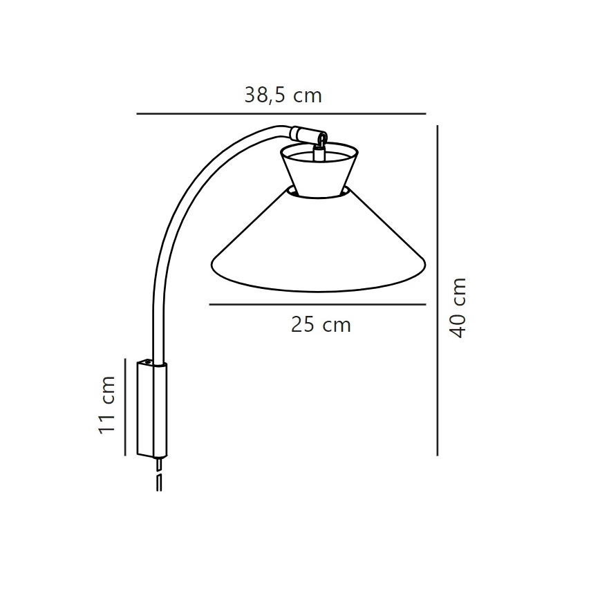 Nordlux - Applique murale DIAL 1xE27/40W/230V gris