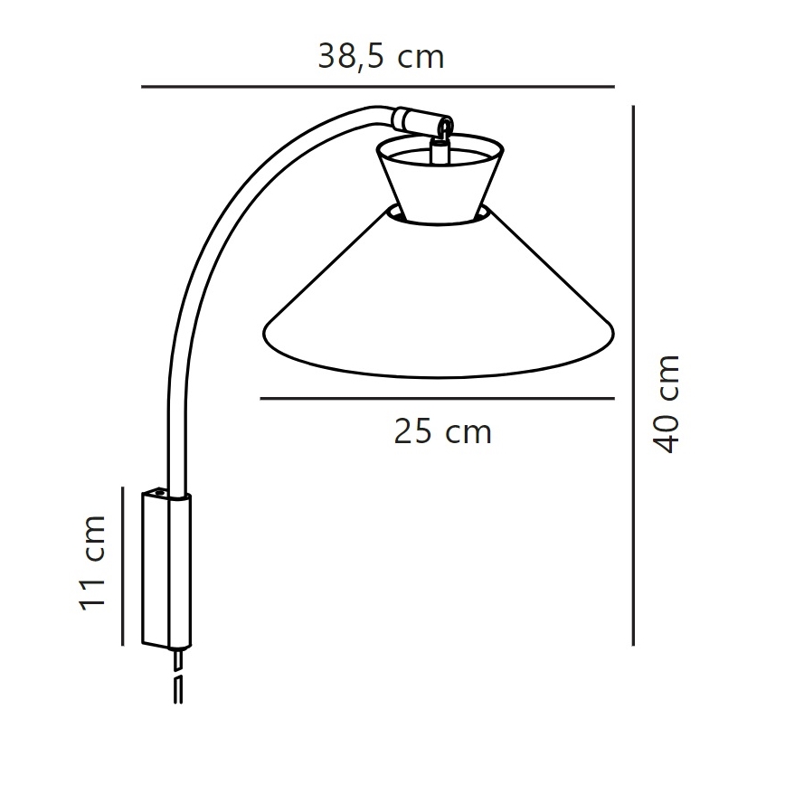 Nordlux - Applique murale DIAL 1xE27/40W/230V noir