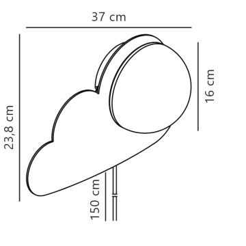 Nordlux - Applique murale enfant SKYKU CLOUD 1xE14/25W/230V nuage