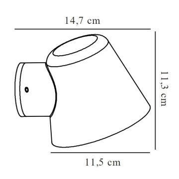 Nordlux - Applique murale extérieure ALERIA 1xGU10/35W/230V IP44