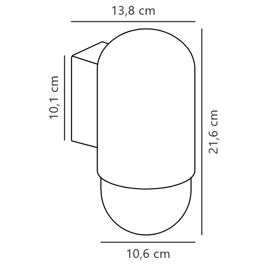 Nordlux - Applique murale extérieure HEKA 1xE27/60W/230V IP54 noir