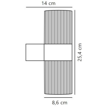 Nordlux - Applique murale extérieure KYKLOP 2xGU10/25W/230V IP54 marron