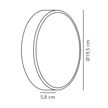 Nordlux - Applique murale extérieure OLIVER LED/9W/230V IP54 d. 19,5 cm