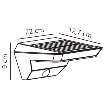 Nordlux - Applique murale solaire avec détecteur AGENA LED/5W/3,7V IP44