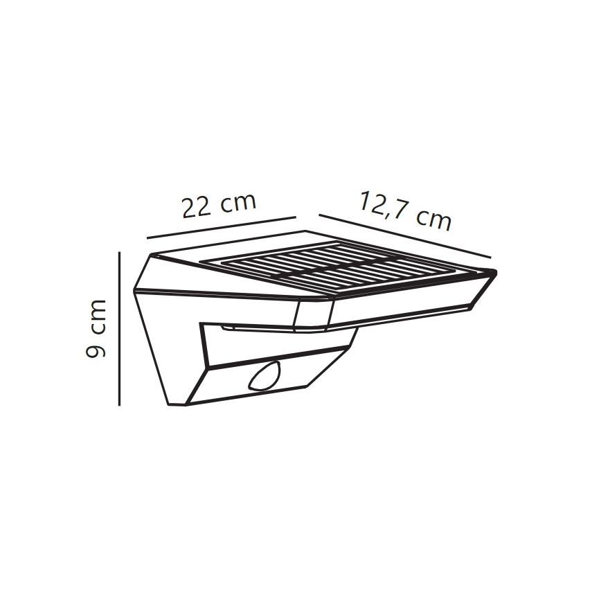 Nordlux - Applique murale solaire avec détecteur AGENA LED/5W/3,7V IP44