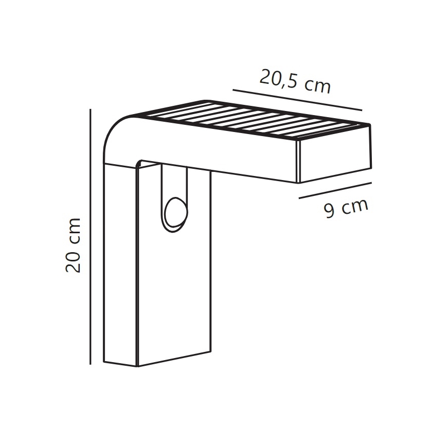 Nordlux - Applique murale solaire avec détecteur ALYA LED/5W/3,7V IP44