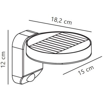 Nordlux - Applique murale solaire avec détecteur RICA LED/5W/3,7V IP44 arrondi