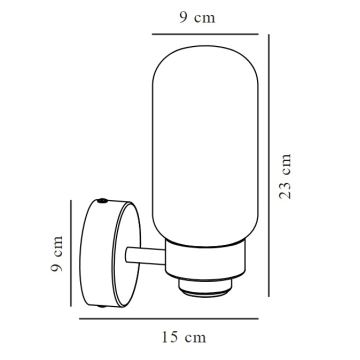 Nordlux - Badkamer wandlamp TUTAN 1xE14/25W/230V IP44 messing