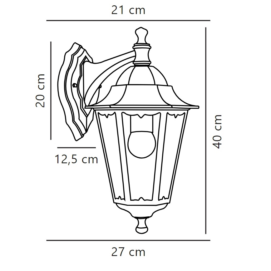 Nordlux - Buiten wandlamp CARDIFF 1xE27/60W/230V IP44