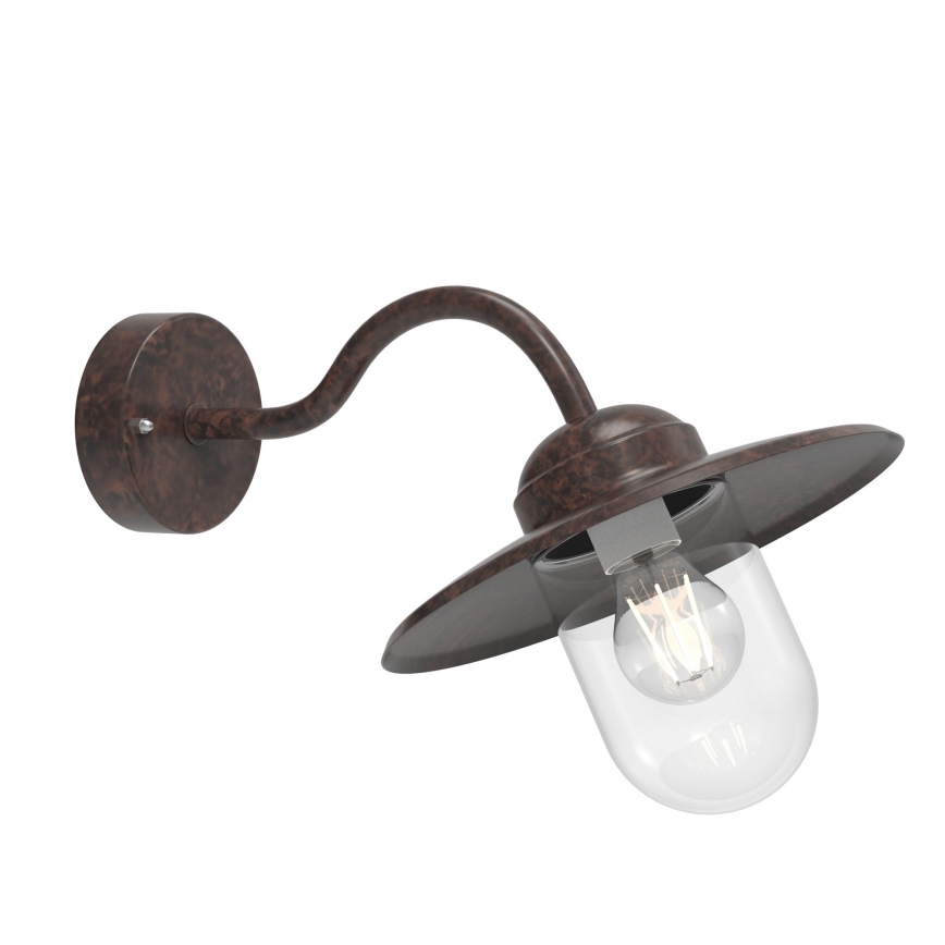 Nordlux - Buiten wandlamp LUXEMBOURG 1xE27/60W/230V IP54 bruin/patina