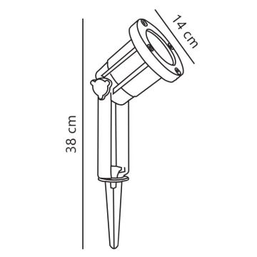 Nordlux - Buitenspot SPOTLIGHT 1xGU10/35W/230V IP54