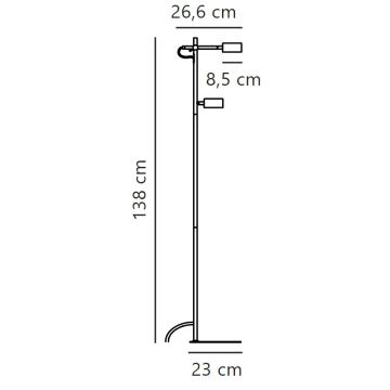 Nordlux - Dimbare LED Staande lamp CLYDE 2xLED/4W/230V