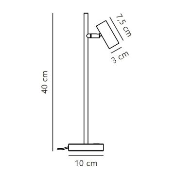 Nordlux - Dimbare LED tafellamp OMARI LED/3,2W/230V zwart