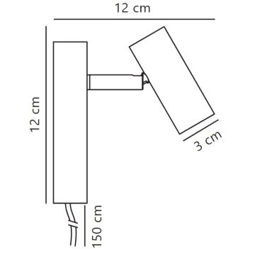 Nordlux - Dimbare LED wandspot OMARI LED/3,2W/230V wit