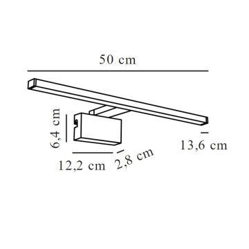 Nordlux - Éclairage de miroir salle de bain MARLEE LED/8,9W/230V IP44 3000K 50 cm chrome brillant