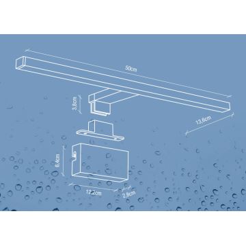 Nordlux - Éclairage de miroir salle de bain MARLEE LED/8,9W/230V IP44 4000K 50 cm noir