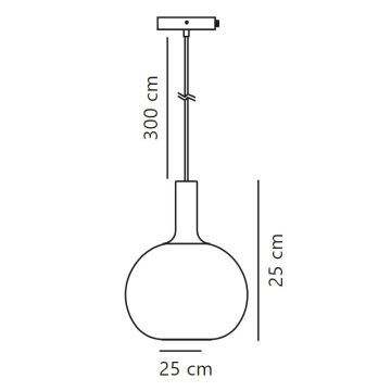 Nordlux - Hanglamp aan een koord ALTON 1xE27/60W/230V wit/zwart/messing