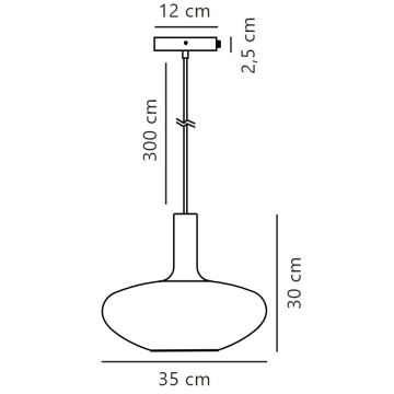 Nordlux - Hanglamp aan een koord ALTON 1xE27/60W/230V wit/zwart/messing