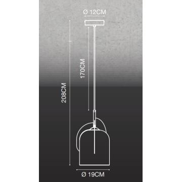 Nordlux - Hanglamp aan een koord BOSHI 1xE27/40W/230V