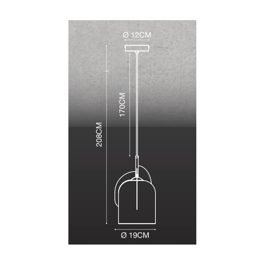 Nordlux - Hanglamp aan een koord BOSHI 1xE27/40W/230V