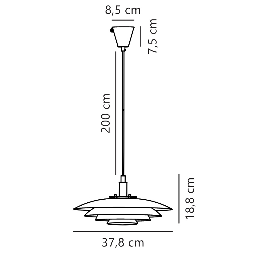 Nordlux - Hanglamp aan een koord BRETAGNE 1xG9/25W/230V antraciet