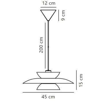 Nordlux - Hanglamp aan een koord CARMEN 1xE27/40W/230V zwart