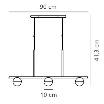 Nordlux - Hanglamp aan een koord CONTINA 3xG9/5W/230V messing