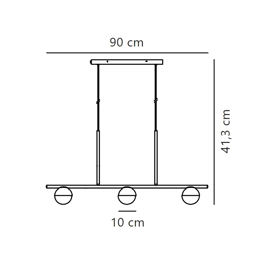 Nordlux - Hanglamp aan een koord CONTINA 3xG9/5W/230V messing