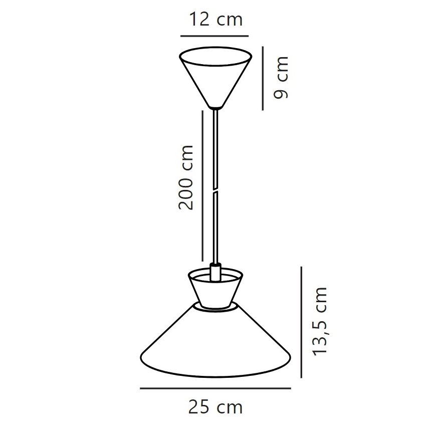 Nordlux - Hanglamp aan een koord DIAL 1xE27/40W/230V diameter 25 cm geel