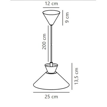 Nordlux - Hanglamp aan een koord DIAL 1xE27/40W/230V diameter 25 cm wit