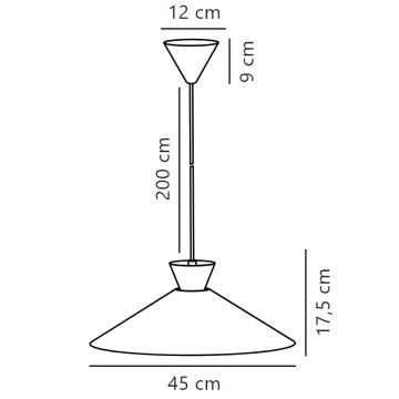 Nordlux - Hanglamp aan een koord DIAL 1xE27/40W/230V diameter 45 cm geel