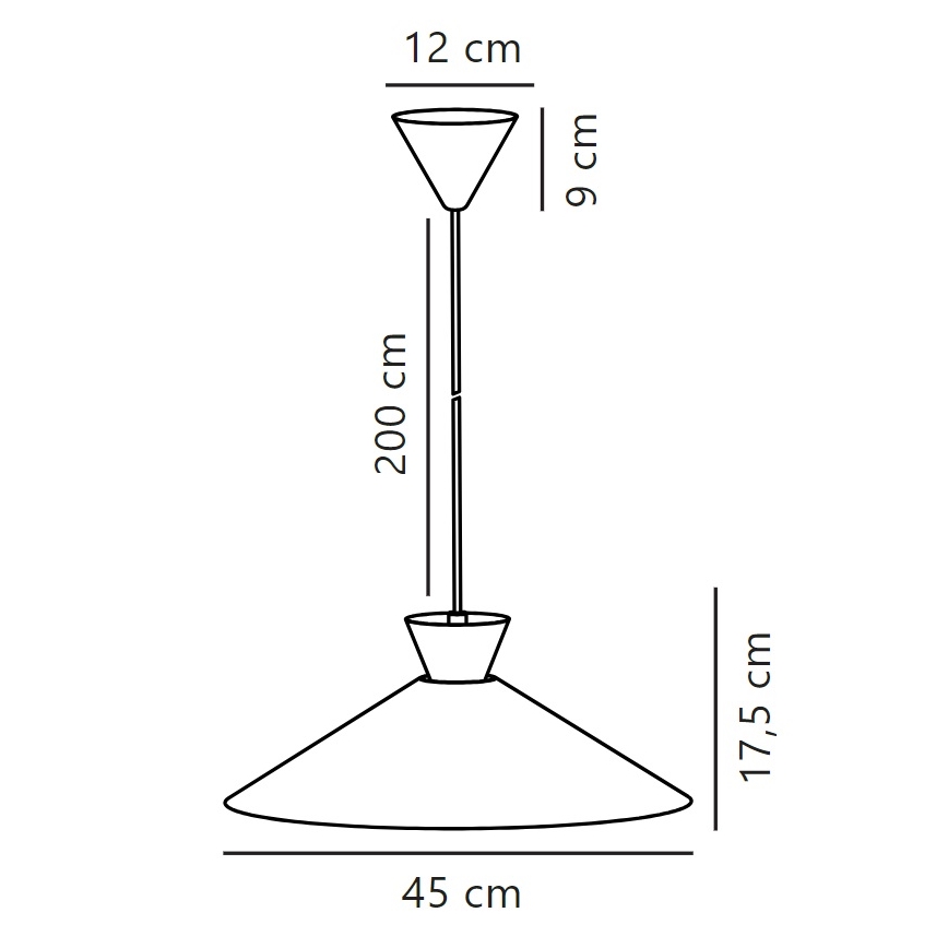 Nordlux - Hanglamp aan een koord DIAL 1xE27/40W/230V diameter 45 cm geel