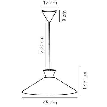 Nordlux - Hanglamp aan een koord DIAL 1xE27/40W/230V diameter 45 cm grijs