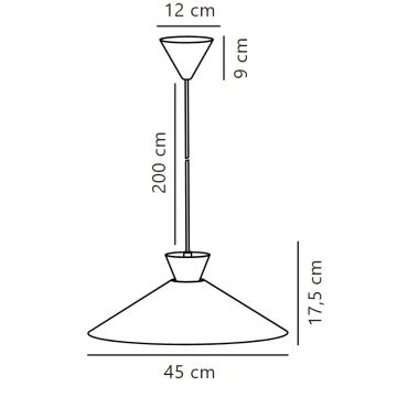 Nordlux - Hanglamp aan een koord DIAL 1xE27/40W/230V diameter 45 cm wit