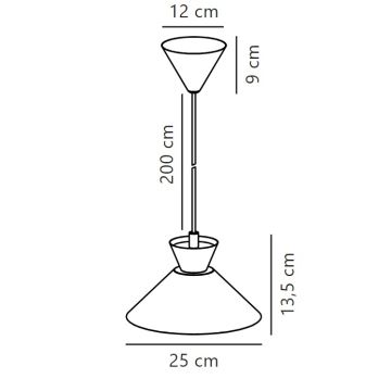 Nordlux - Hanglamp aan een koord DIAL 1xE27/40W/230V diameter 25 cm grijs