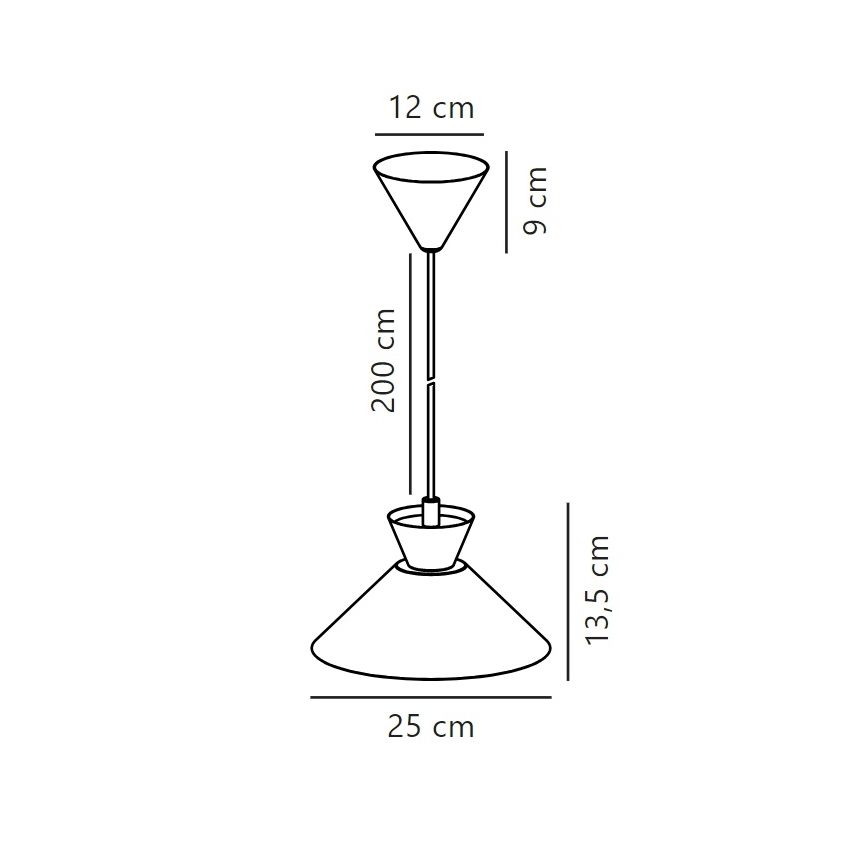 Nordlux - Hanglamp aan een koord DIAL 1xE27/40W/230V diameter 25 cm grijs