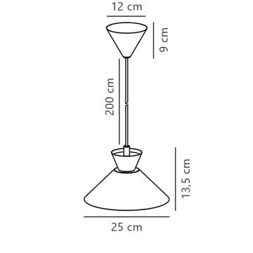 Nordlux - Hanglamp aan een koord DIAL 1xE27/40W/230V diameter 25 cm zwart