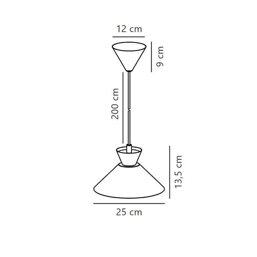 Nordlux - Hanglamp aan een koord DIAL 1xE27/40W/230V diameter 25 cm zwart