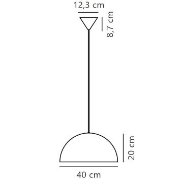 Nordlux - Hanglamp aan een koord ELLEN 1xE27/40W/230V