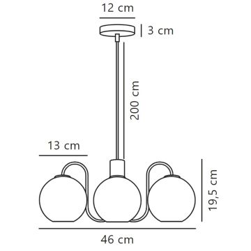 Nordlux - Hanglamp aan een koord FRANCA 4xE14/40W/230V